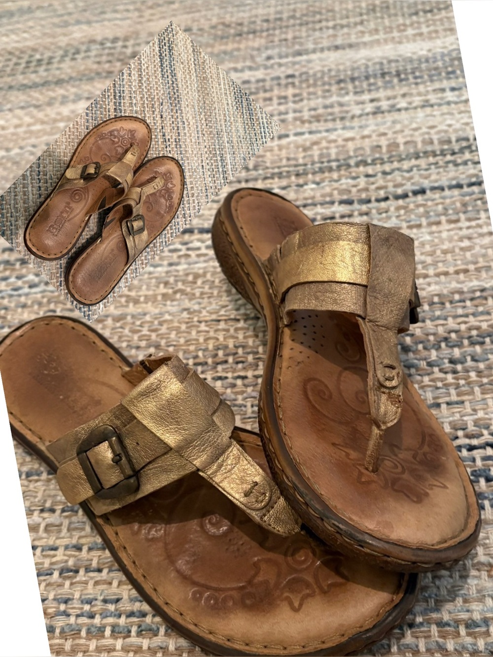Born metallic sandals